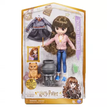 Wizarding World Harry Potter, 8-tolline Brilliant Hermione Grangeri nukk kinkekomplekt 5 aksessuaari ja 2 rõivakomplektiga, lastele alates 6. eluaastast
