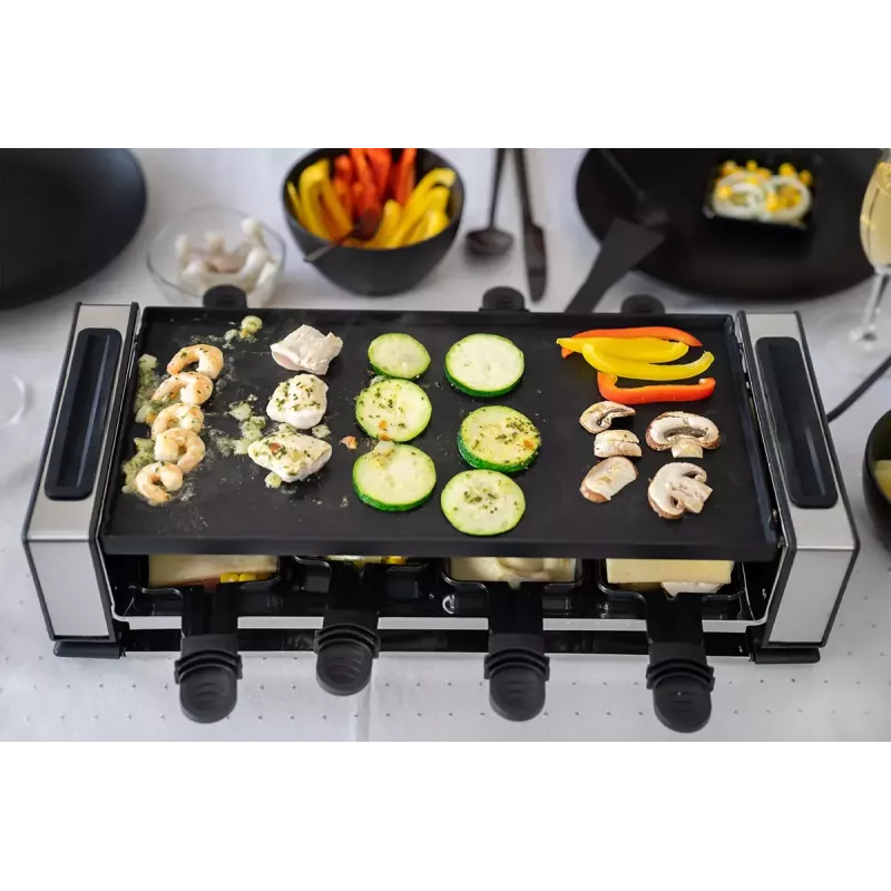 Unold 48730 raclette-grill 8 inimesele 1200 W Must, Roostevaba teras
