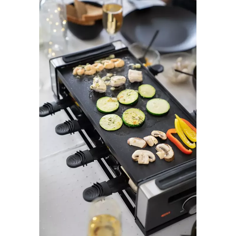 Unold 48730 raclette-grill 8 inimesele 1200 W Must, Roostevaba teras