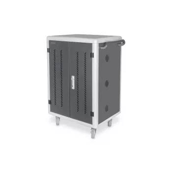 DIGITUS laadimiskäru 15,6-tolline USB-C 30 laadimisalust PDU ventilaator 1260 x 824 x 650 mm