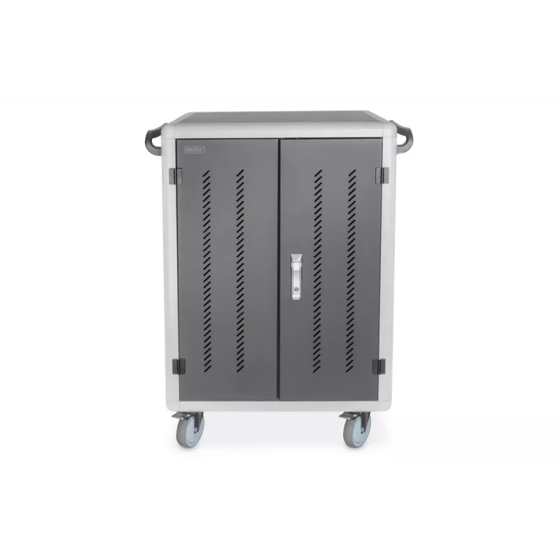 DIGITUS laadimiskäru 15,6-tolline USB-C 30 laadimisalust PDU ventilaator 1260 x 824 x 650 mm