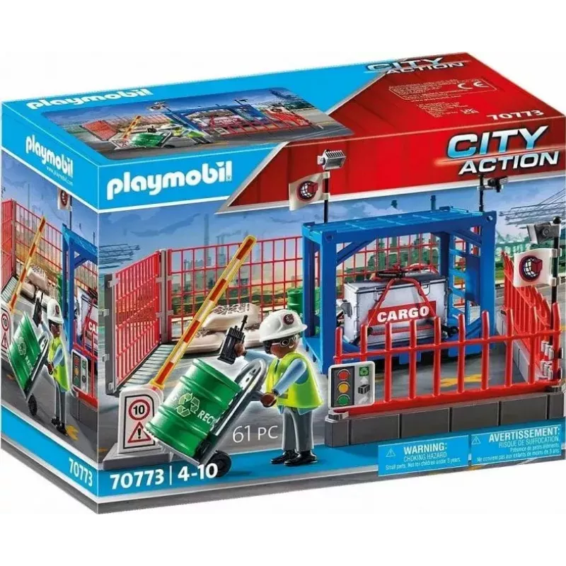 Playmobil kaubalaokomplekt PLAYMOBIL 70773 laadimisdoki ja tõstukiga
