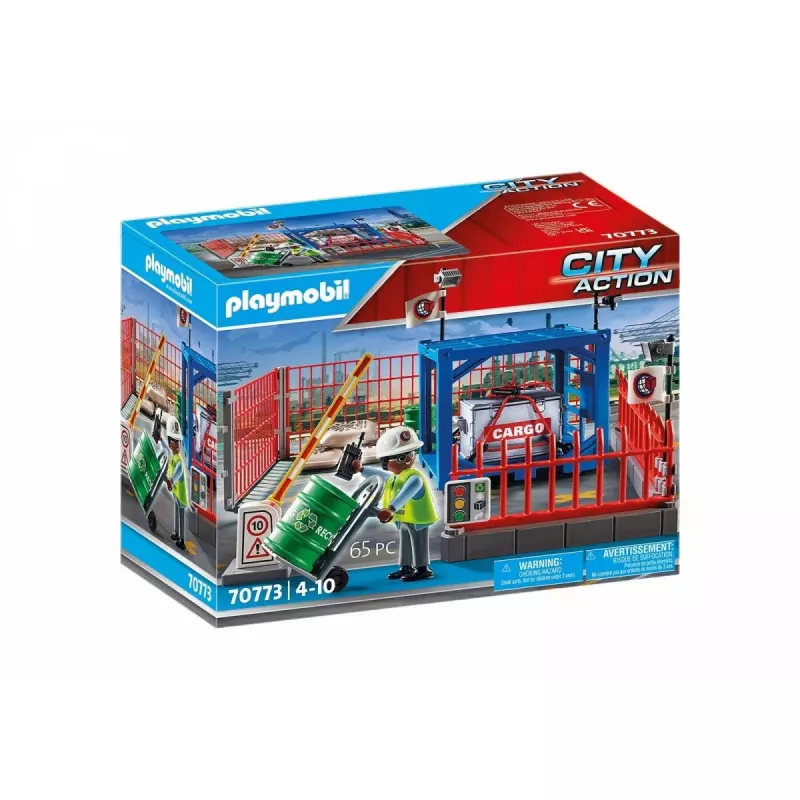 Playmobil kaubalaokomplekt PLAYMOBIL 70773 laadimisdoki ja tõstukiga