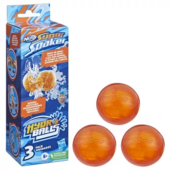 Nerf Super Soaker Hydro Balls 3-Pack, korduvkasutatavad veega täidetavad pallid