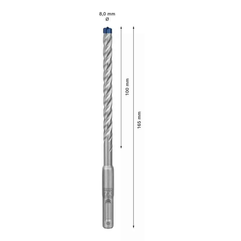Puuritera Bosch SDS plus-7X 8 mm 165 mm