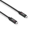 Lindy 5m Active USB 3.2 Gen 2 C/C kaabel, 5 m, USB C, USB C, USB 3.2 Gen 2 (3.1 Gen 2), 10 Gbit/s, Must