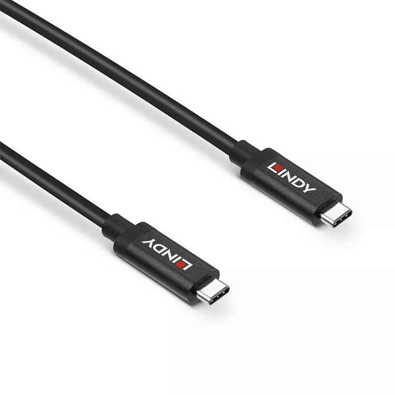 Lindy 5m Active USB 3.2 Gen 2 C/C kaabel, 5 m, USB C, USB C, USB 3.2 Gen 2 (3.1 Gen 2), 10 Gbit/s, Must