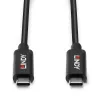 Lindy 5m Active USB 3.2 Gen 2 C/C kaabel, 5 m, USB C, USB C, USB 3.2 Gen 2 (3.1 Gen 2), 10 Gbit/s, Must
