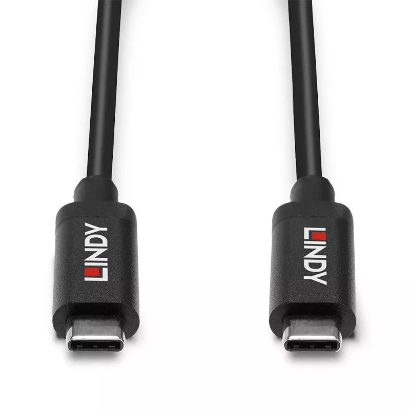 Lindy 5m Active USB 3.2 Gen 2 C/C kaabel, 5 m, USB C, USB C, USB 3.2 Gen 2 (3.1 Gen 2), 10 Gbit/s, Must