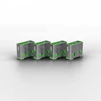 Lindy USB-pordiblokeerija (ilma võtmeta) - 10 tk pakendis, värvikood: roheline