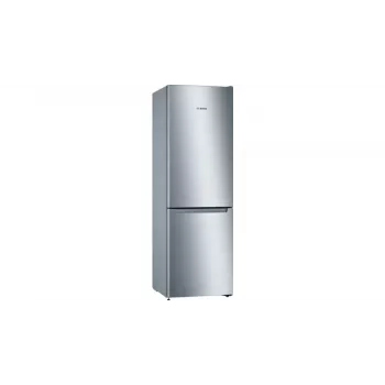 Bosch Serie 2 KGN33NLEB külmik-sügavkülmik, eraldiseisev, 279 l, No Frost, E, roostevaba teras