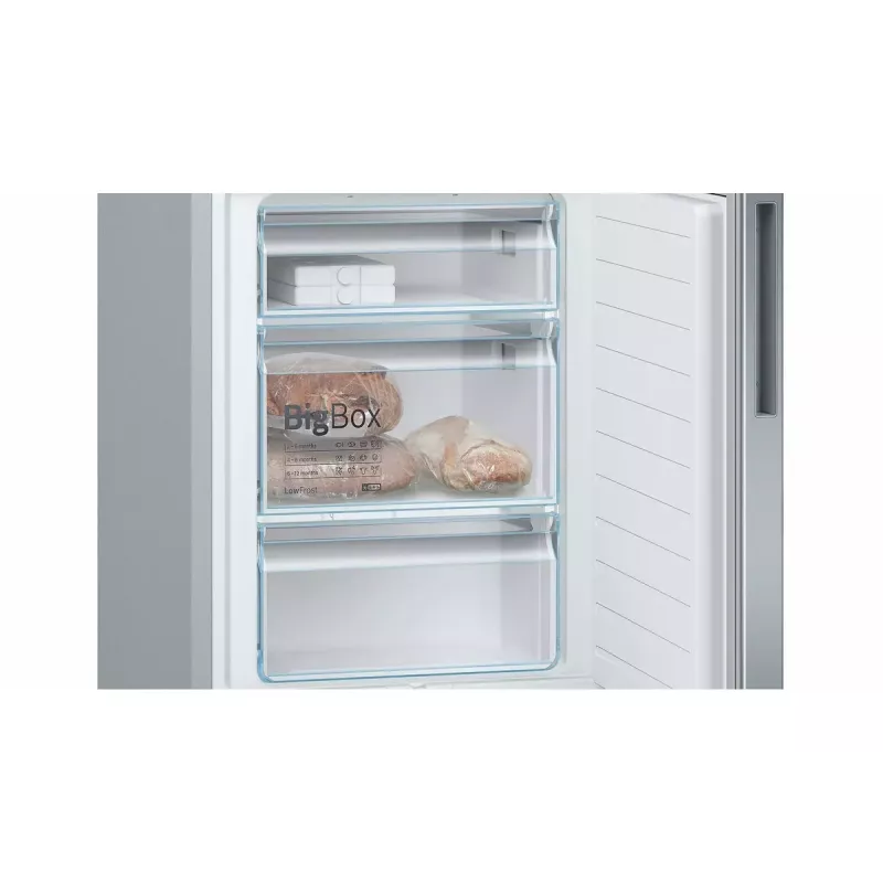 Bosch Serie 6 KGE36AICA külmik-sügavkülmik, eraldiseisev, 308 L, roostevaba teras