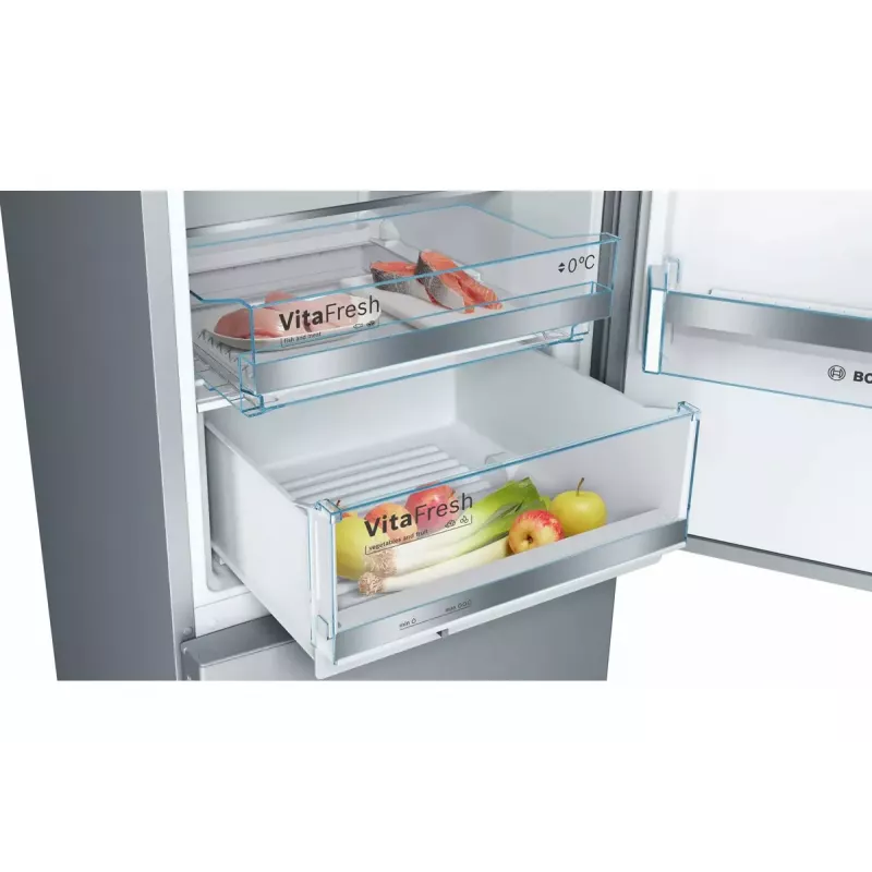 Bosch Serie 6 KGE36AICA külmik-sügavkülmik, eraldiseisev, 308 L, roostevaba teras