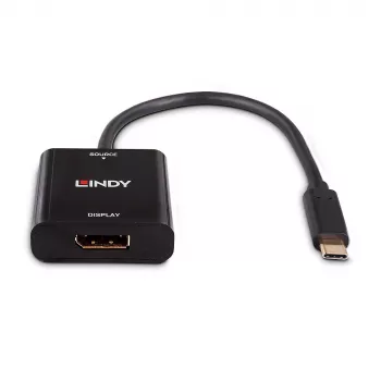 Lindy USB Type C to DisplayPort 4K144 muundur, USB USB-C, DisplayPort väljund, 3840 x 2160 pikslit