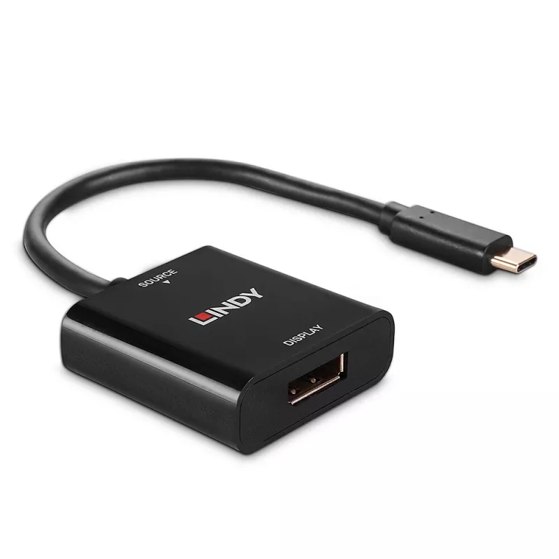Lindy USB Type C to DisplayPort 4K144 muundur, USB USB-C, DisplayPort väljund, 3840 x 2160 pikslit