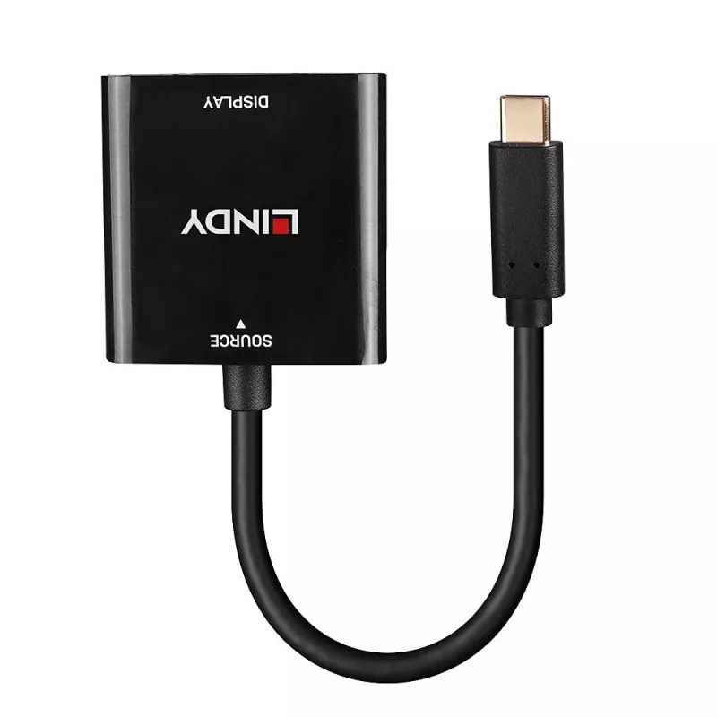Lindy USB Type C to DisplayPort 4K144 muundur, USB USB-C, DisplayPort väljund, 3840 x 2160 pikslit