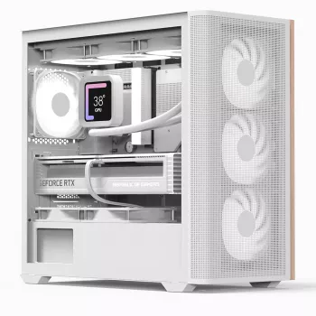 Aerocool D301A Mini Tower Valge, Wood