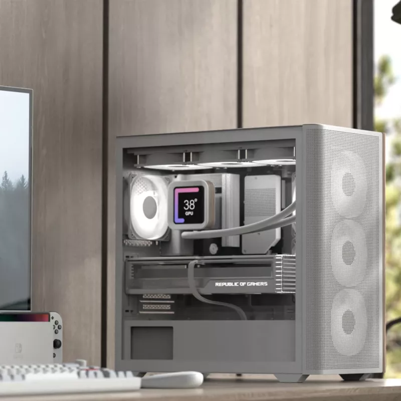Aerocool D301A Mini Tower Valge, Wood