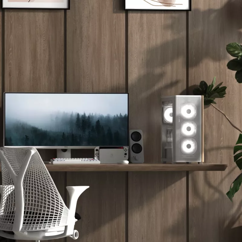 Aerocool D301A Mini Tower Valge, Wood