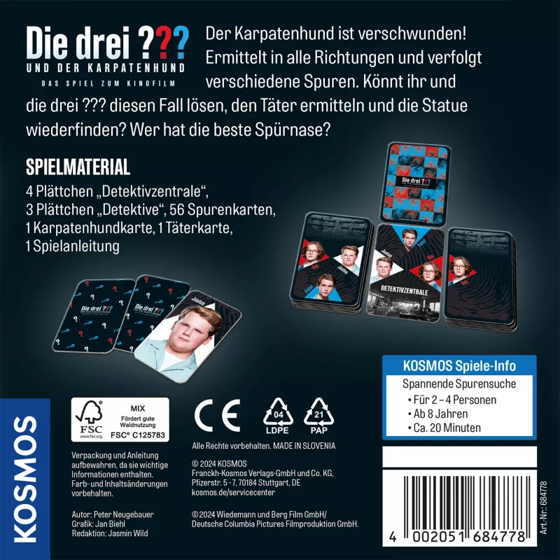 Kosmos 46234735 lauamäng/kaardimäng 20 min Detektiiv