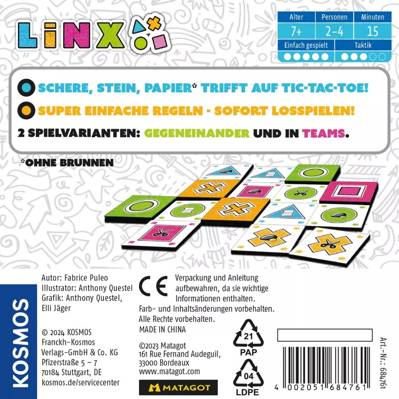 Kosmos Linx 15 min Lauamäng Plaadipõhine