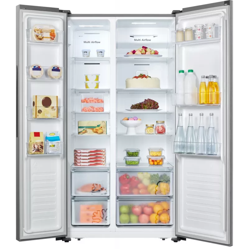 Hisense RS677N4ACC külmik-sügavkülmik, eraldiseisev, 519 L, roostevaba teras