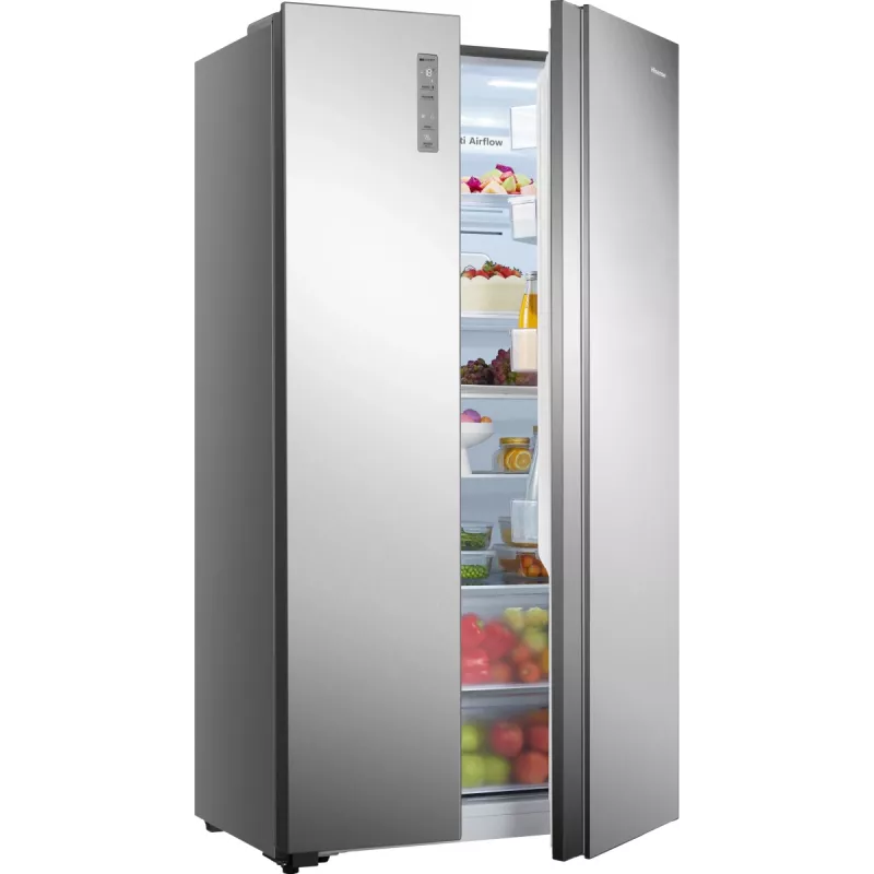 Hisense RS677N4ACC külmik-sügavkülmik, eraldiseisev, 519 L, roostevaba teras