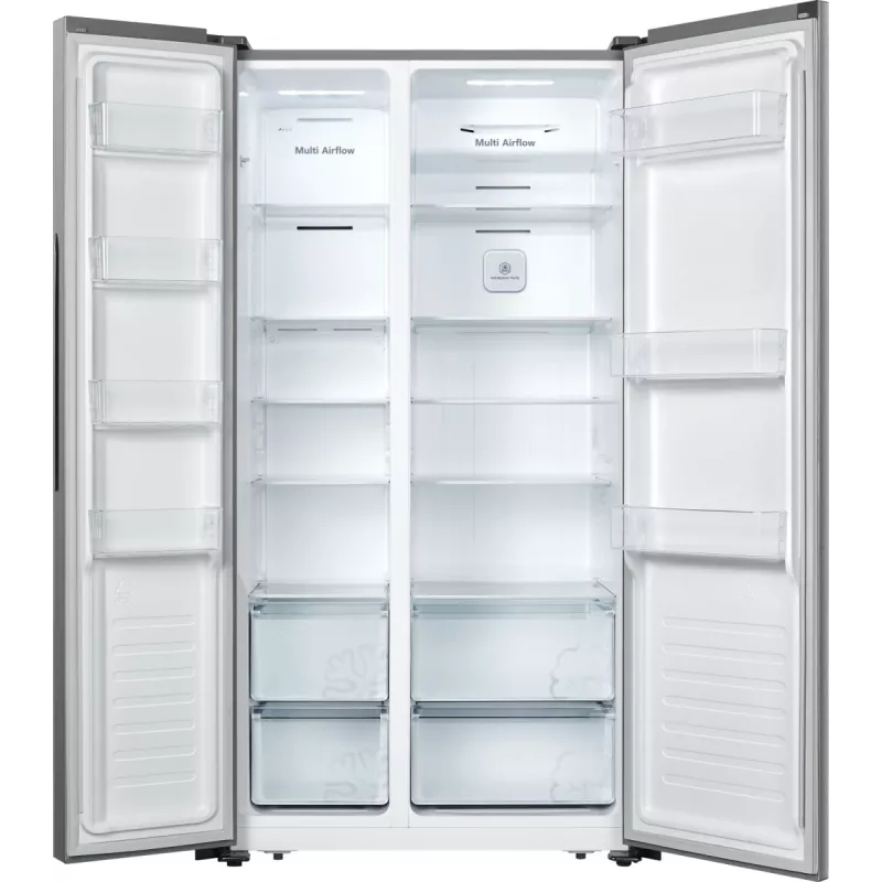 Hisense RS677N4ACC külmik-sügavkülmik, eraldiseisev, 519 L, roostevaba teras