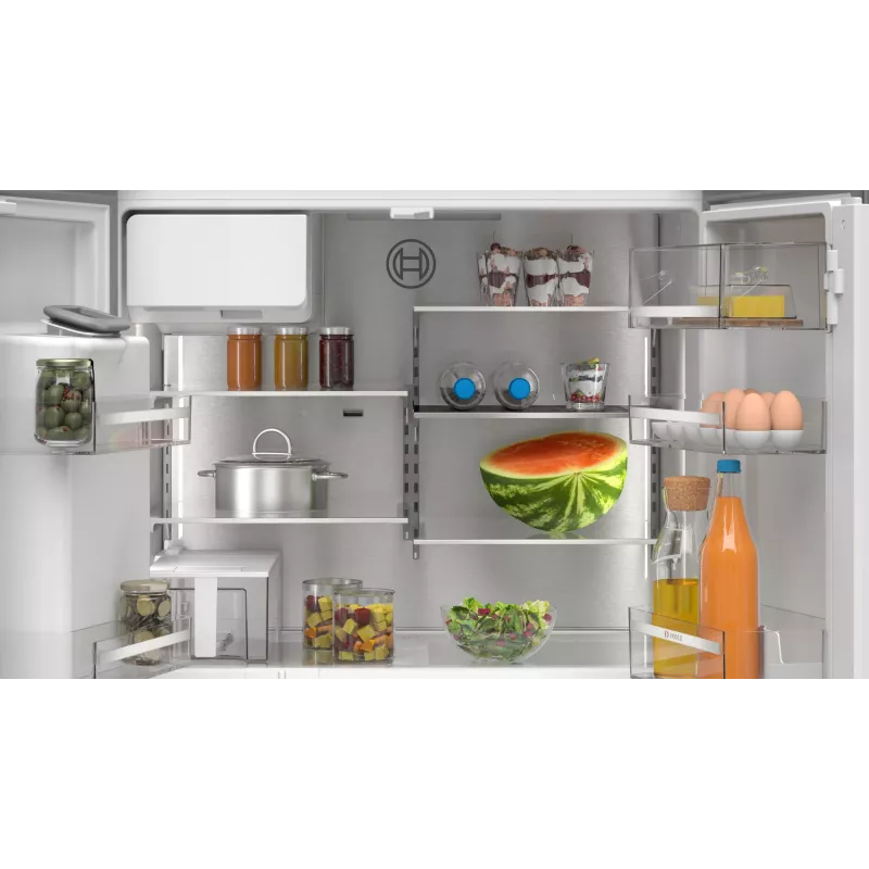 Bosch Serie 6 KFI96APEA külg-külje kõrval külmik, vabaltseisev, 574 l, harjatud teras