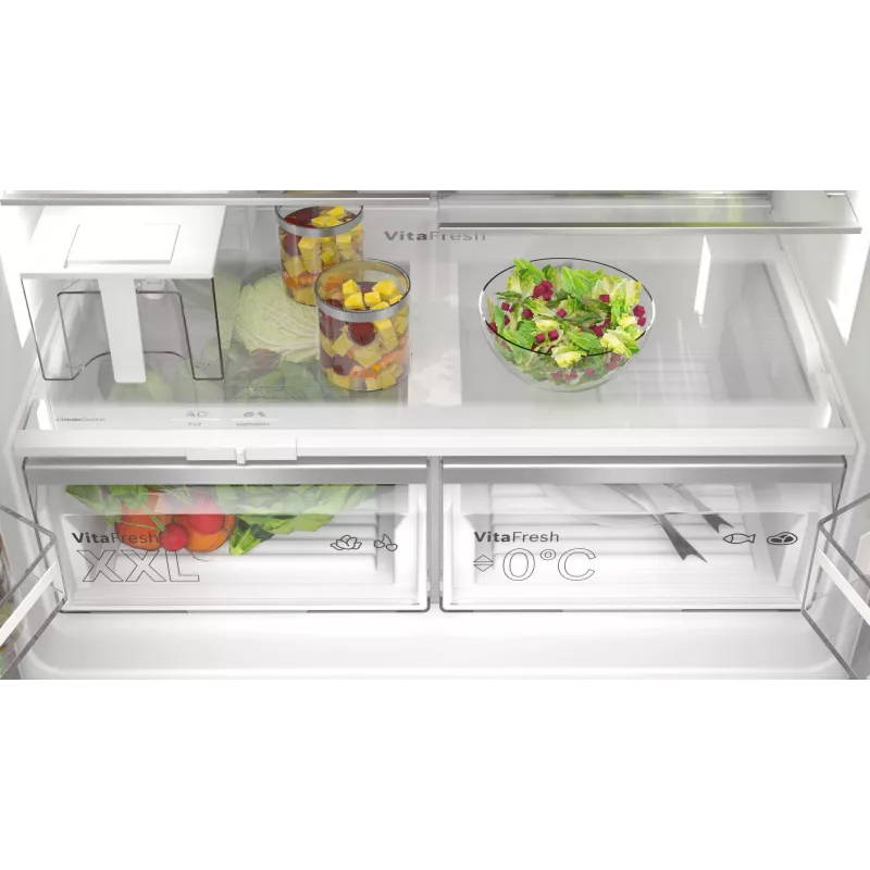 Bosch Serie 6 KFI96APEA külg-külje kõrval külmik, vabaltseisev, 574 l, harjatud teras