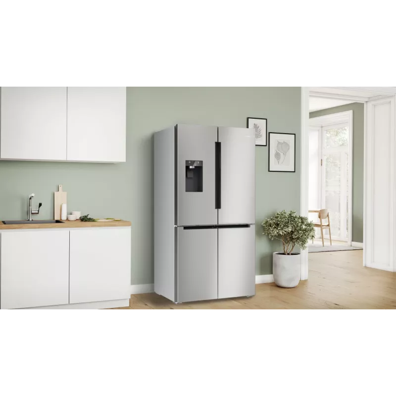 Bosch Serie 6 KFI96APEA külg-külje kõrval külmik, vabaltseisev, 574 l, harjatud teras