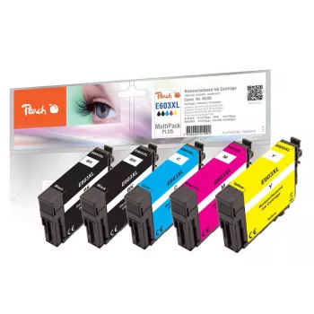 Peach PI200-862 tindikassett 5 tk Ühildatav Kõrge (XL) saagis Must, tsüaan, magenta, Kollane
