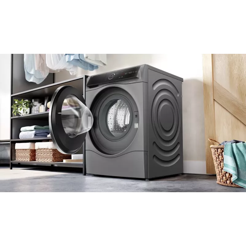 Bosch Serie 8 WNC254AS0 pesumasin-kuivati Eraldiseisev Eestlaetav Roostevaba teras