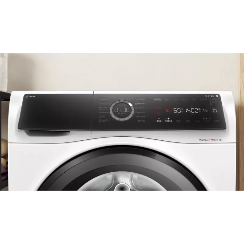 Bosch Serie 8 WNC254A40 pesumasin-kuivati Eraldiseisev Eestlaetav Valge