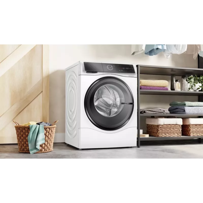 Bosch Serie 8 WNC254A40 pesumasin-kuivati Eraldiseisev Eestlaetav Valge