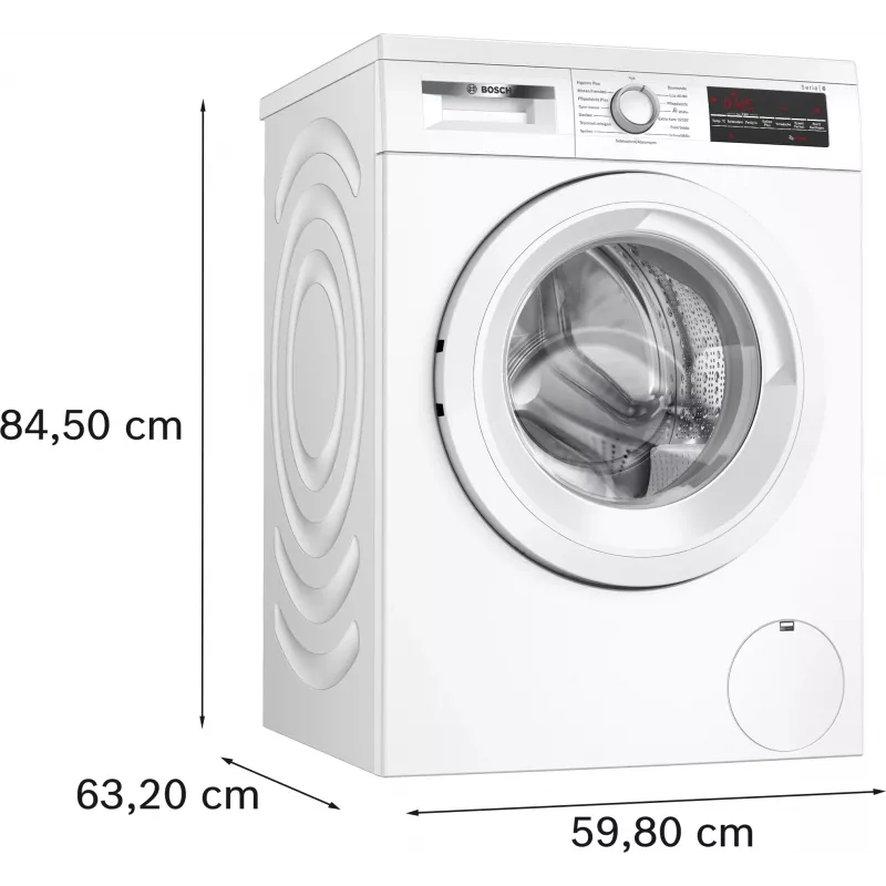 Bosch Serie 6 WUU28T22 pesumasin eestlaetav 9 kg 1351 p/min valge