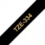 Sildilint Brother TZe334 12mm Kuld mustal
