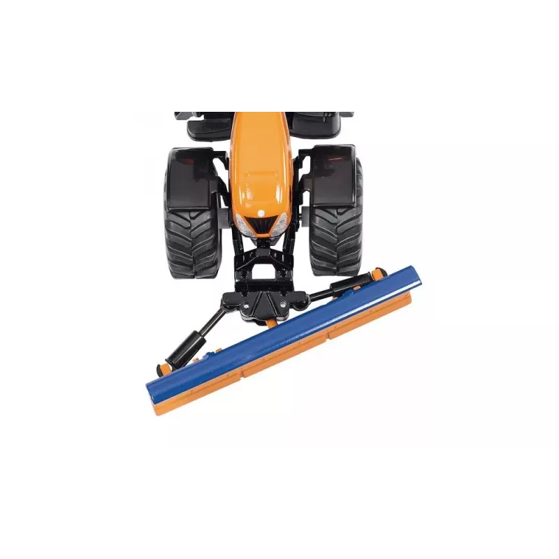 Siku traktor lükkeplaadi ja soolapuisturiga, Traktori mudel, Kokkupandud, 1:50, Metall, Plast, 3 a, Must, Sinine, Oranž