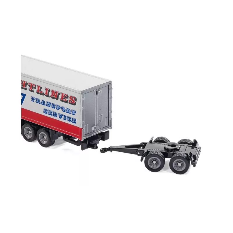 Siku Road Train, Road train model, Kokkupandud, 1:87, Metall, Plastik, 3 a, Sinine, Punane, Valge