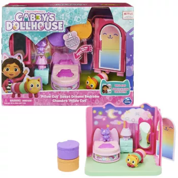 Gabby's Dollhouse, Magusate Unede magamistuba Padjakassi figuuri ja 3 aksessuaariga, 3 mööblieset ja 2 kohaletoimetust, mänguasjad lastele alates 3. eluaastast