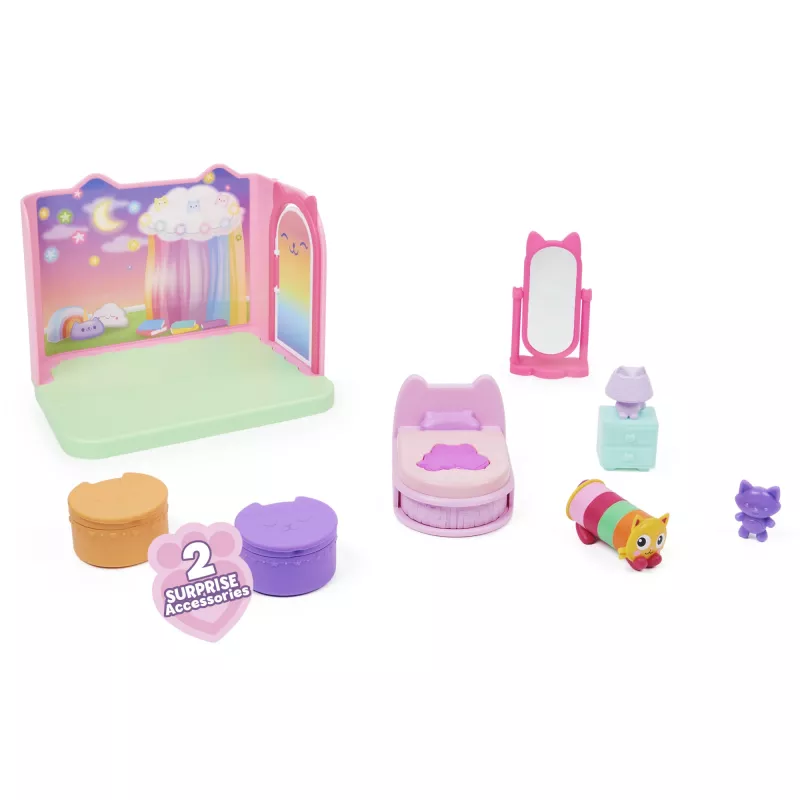 Gabby's Dollhouse, Magusate Unede magamistuba Padjakassi figuuri ja 3 aksessuaariga, 3 mööblieset ja 2 kohaletoimetust, mänguasjad lastele alates 3. eluaastast