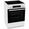 Gorenje GEC6C40WD vabaltseisev pliit Elektriline Keraamiline pliidiplaat Must, Valge