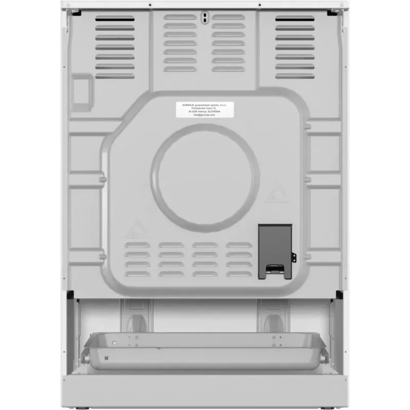 Gorenje GEC6C40WD vabaltseisev pliit Elektriline Keraamiline pliidiplaat Must, Valge