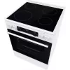 Gorenje GEC6C40WD vabaltseisev pliit Elektriline Keraamiline pliidiplaat Must, Valge