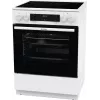 Gorenje GEC6C40WD vabaltseisev pliit Elektriline Keraamiline pliidiplaat Must, Valge