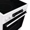Gorenje GEC6C40WD vabaltseisev pliit Elektriline Keraamiline pliidiplaat Must, Valge