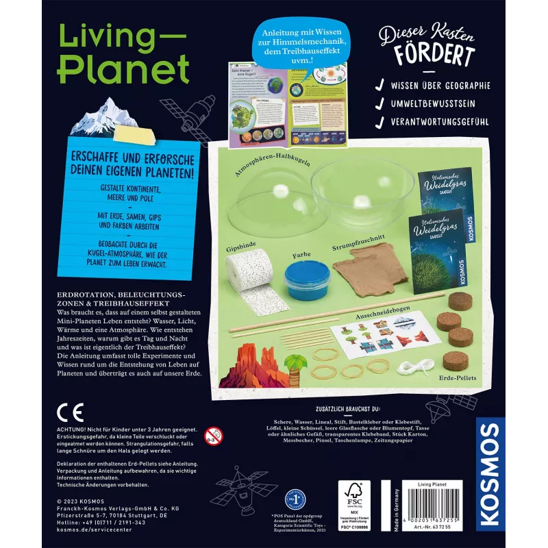 Kosmos Living Planet, katsetöökomplekt, Ökoloogia, alates 7. eluaastast