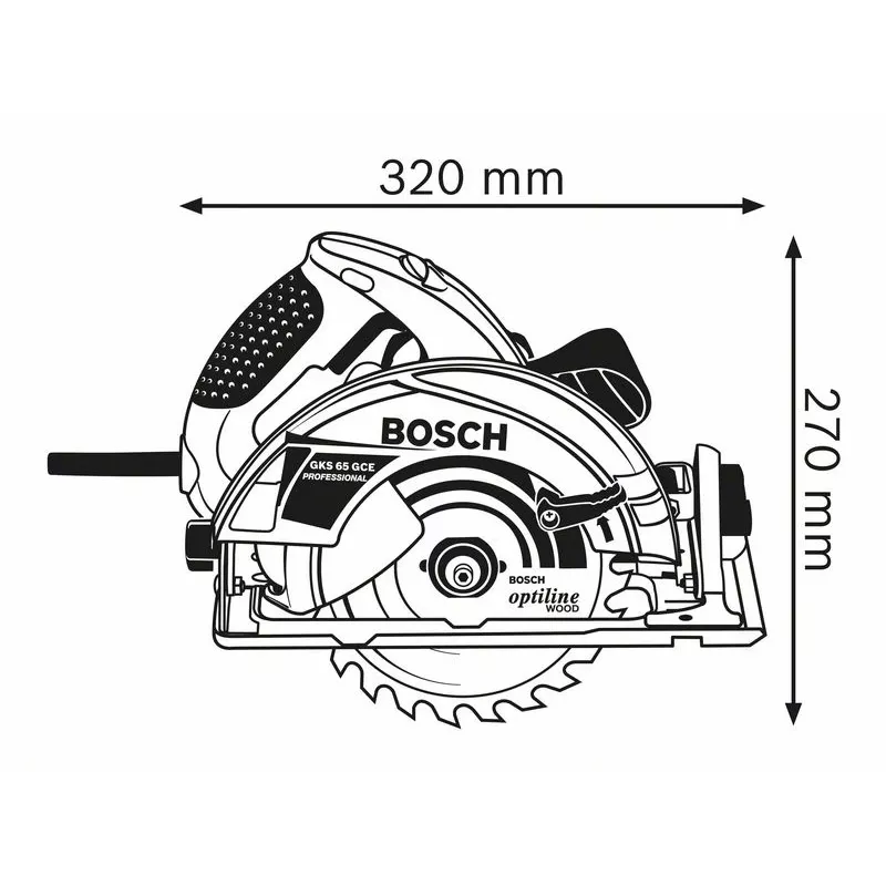 Bosch 0 601 668 901 kaasaskantav ketassaag 19 cm 5000 p/min 1800 W