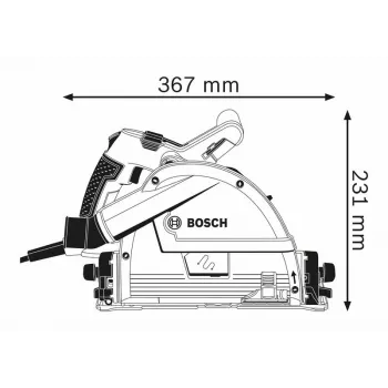 Bosch 0 601 675 001 kaasaskantav ketassaag 16,5 cm 6250 p/min 1400 W