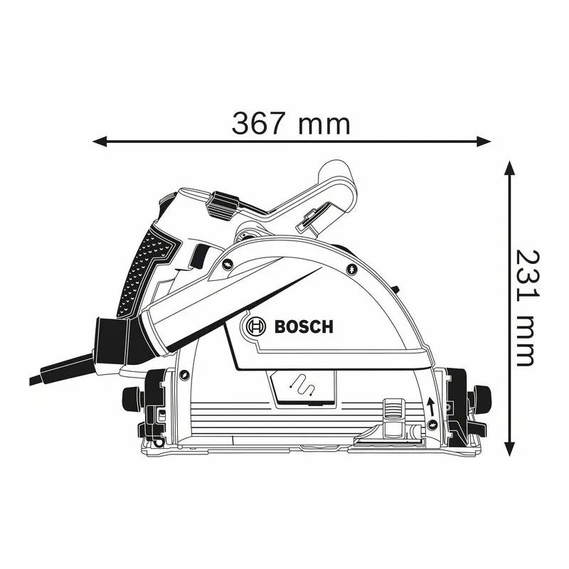 Bosch 0 601 675 001 kaasaskantav ketassaag 16,5 cm 6250 p/min 1400 W